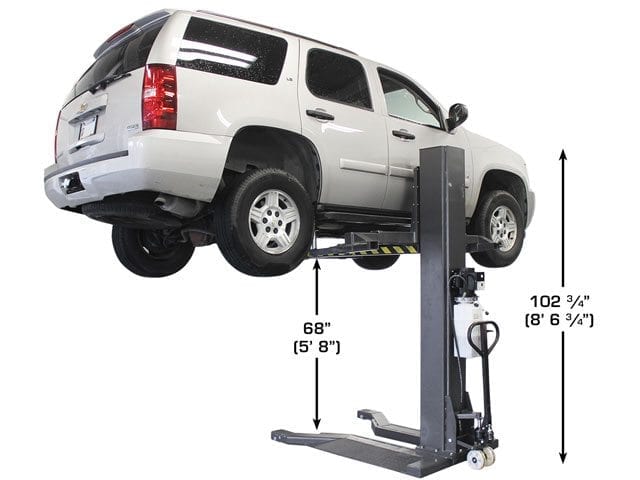 ATLAS PSP-6000 6,000 lb Portable Single Post Lift ATEXH-PSP-6000-FPD