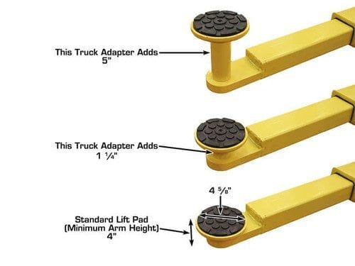 atlas 2 post lift adapter heights