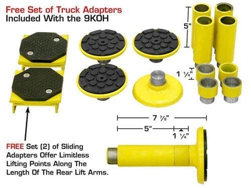 atlas 2 post lift truck adapter set