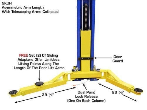atlas two post asymmetric lift arms on 9kohx