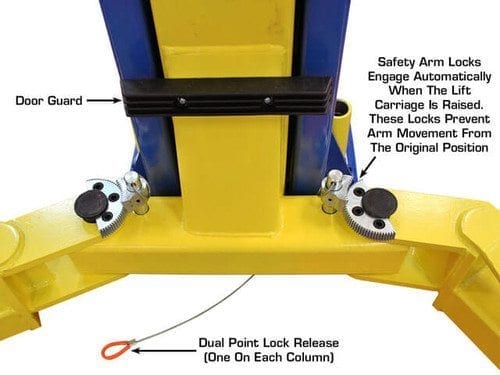 atlas 2 post lift 9kohx with dual point lock release