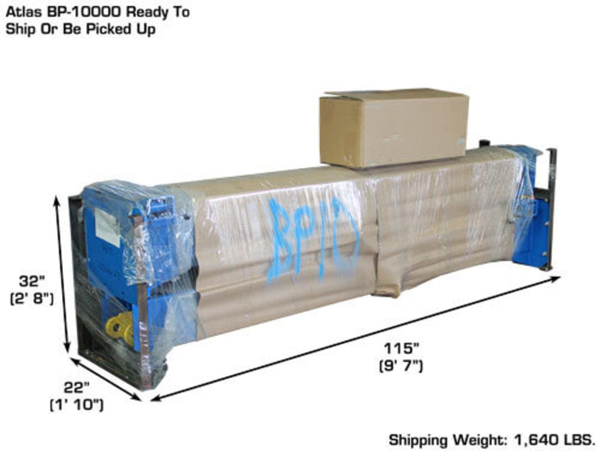 atlas bp10000x shipping weight and dimensions 