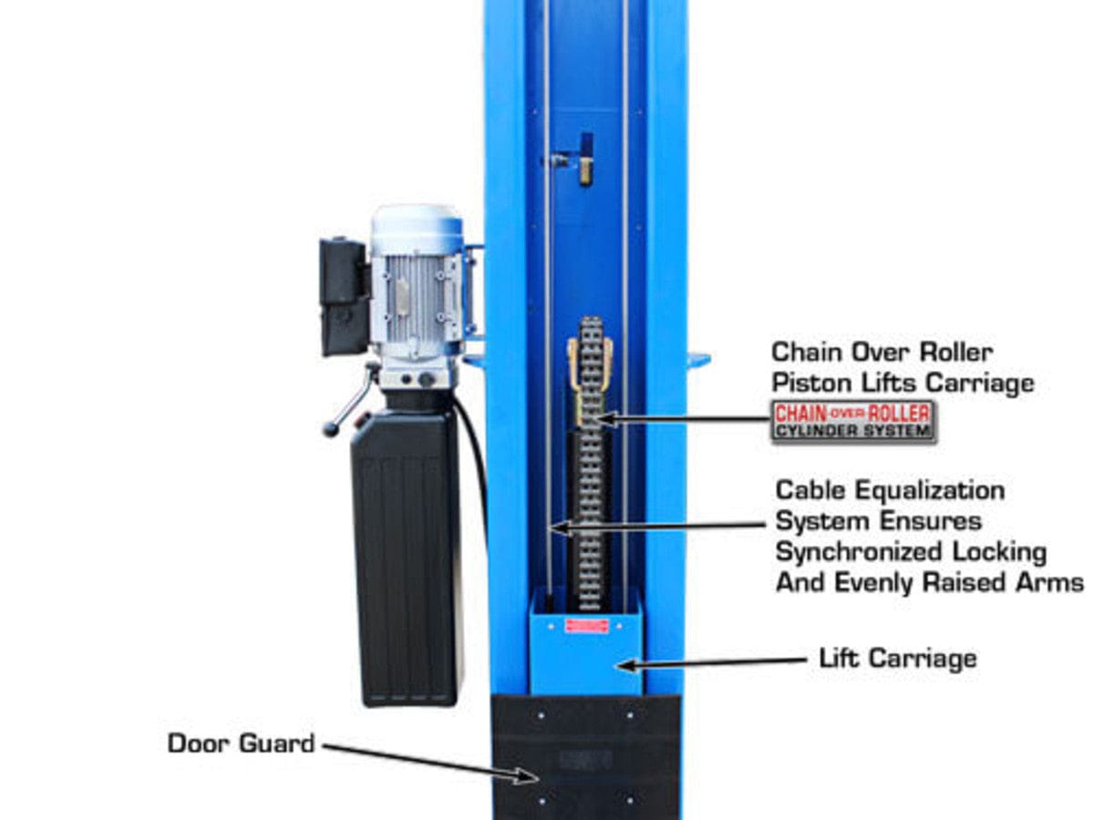 atlas bp12000x chain over roller cylinder lift 