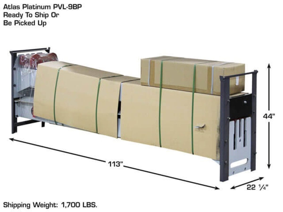 atlas pvl9p shipping weight and dimensions