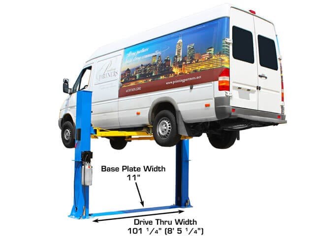 Floor baseplate and equalization cover on the Atlas BP10000X lift