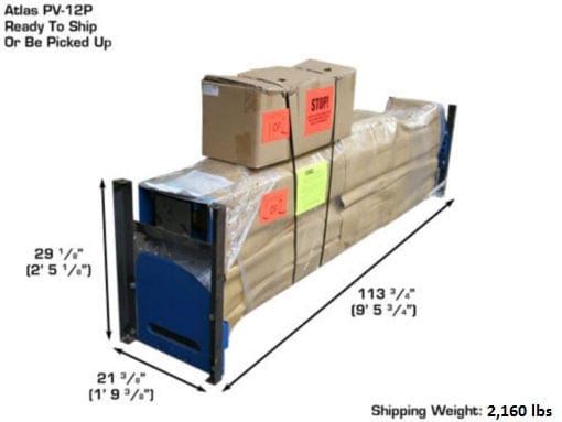 atlas automotive equipment pv12px 2 post lift shipping dimensions and weight