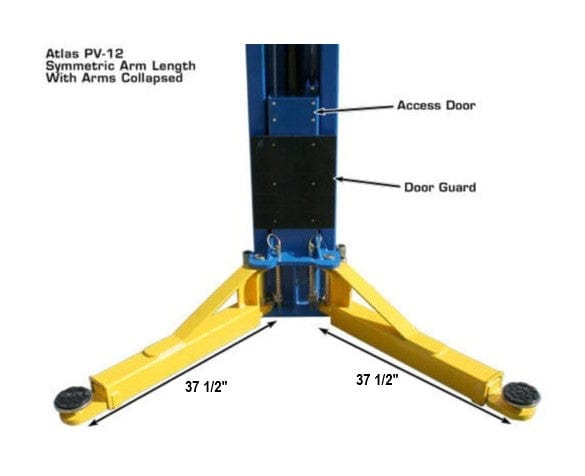 atlas pv12px symmetric arms and door guard