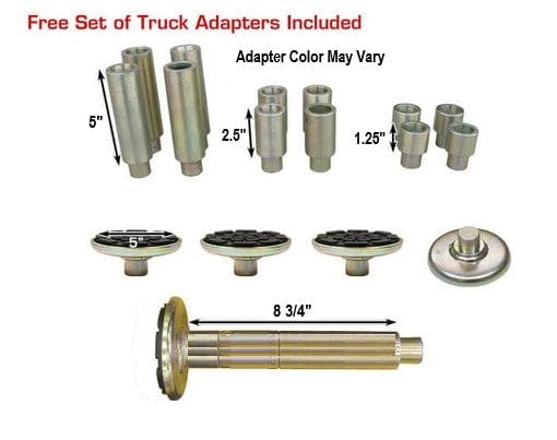 Truck adapter set included with Atlas PV12PX two-post vehicle lift