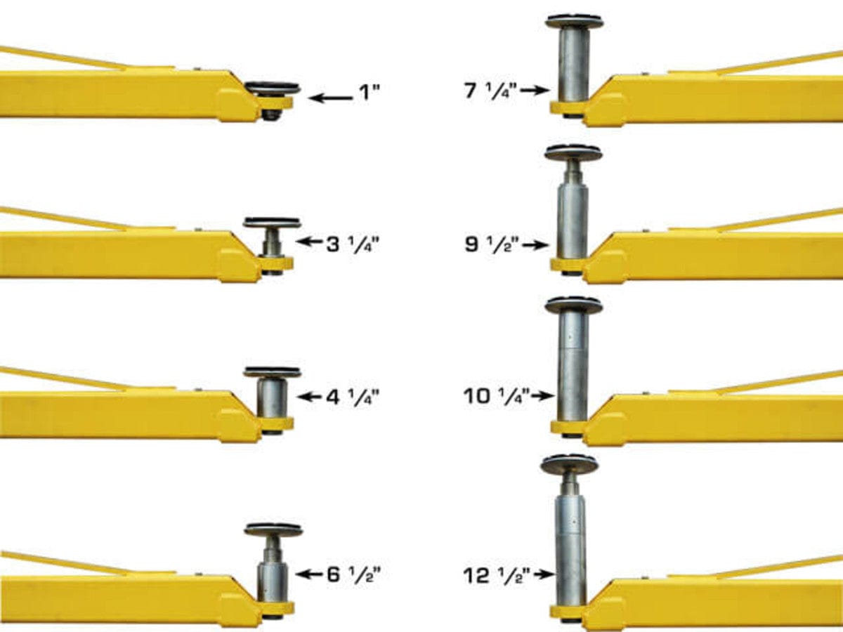 Double screw-up lifting adapters included with the Atlas PVL10