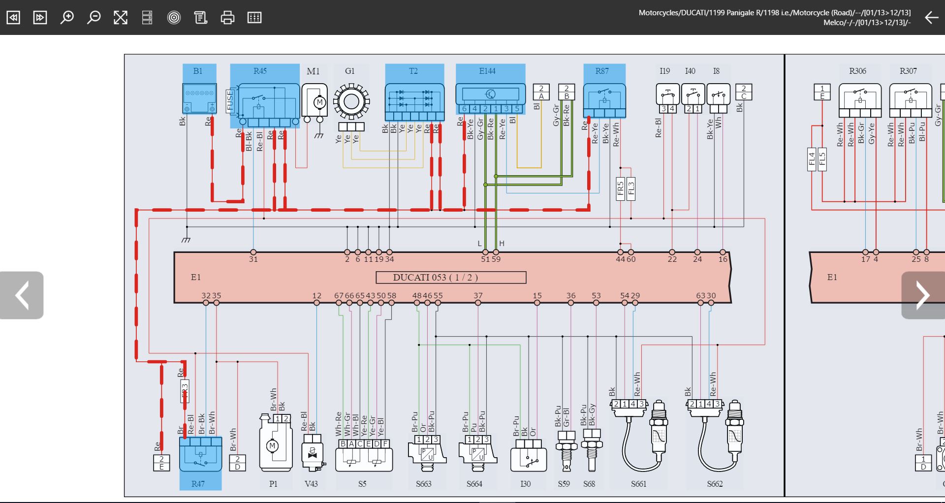 TEXA BIKE DUCATI WIRING DIAGRAM SCREEN SHOT