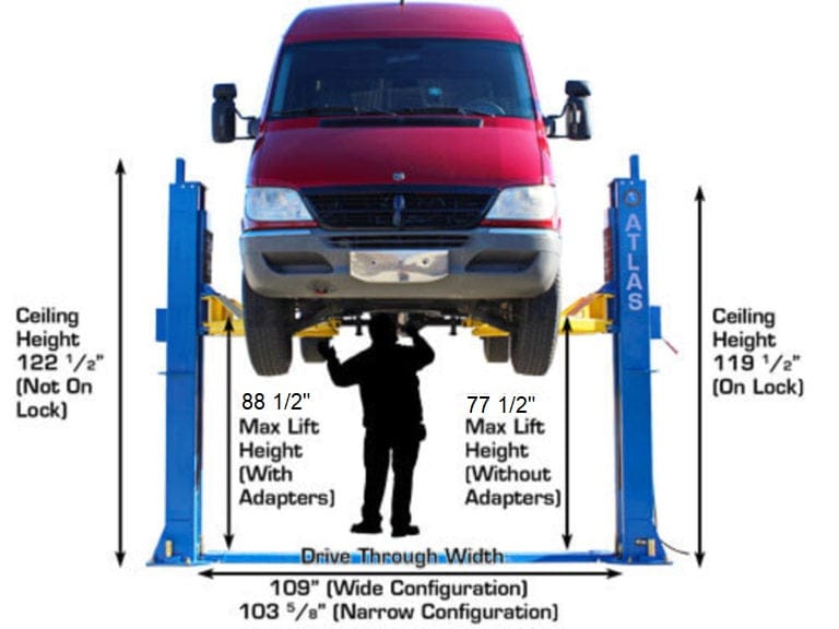 atlas bp12000x max operating height