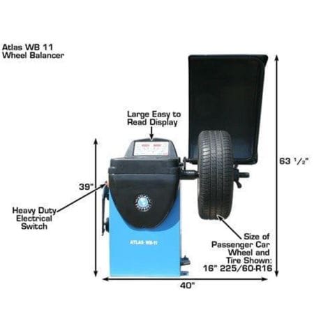 Atlas TC221 Tire Changer + WB11 Wheel Balancer Combo Package