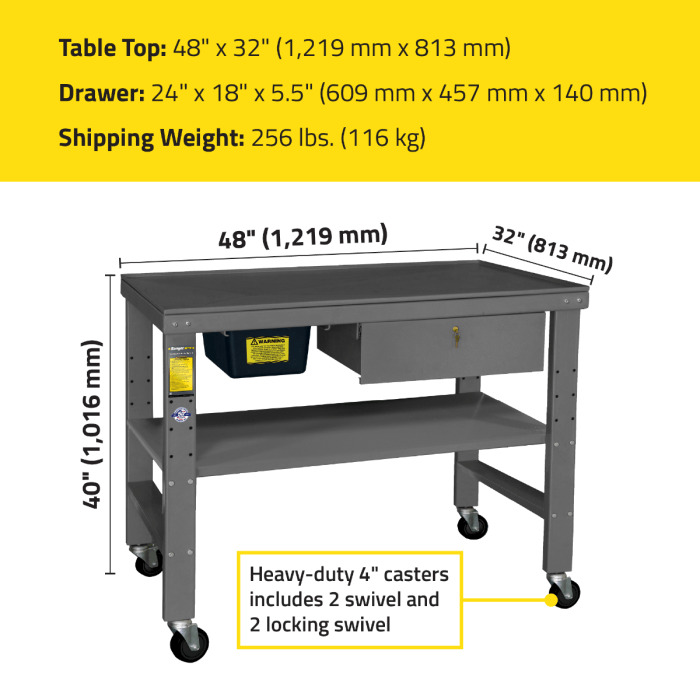Ranger RWB-1TD Heavy-Duty Teardown Work Bench w/ Fluid Catch 5145336