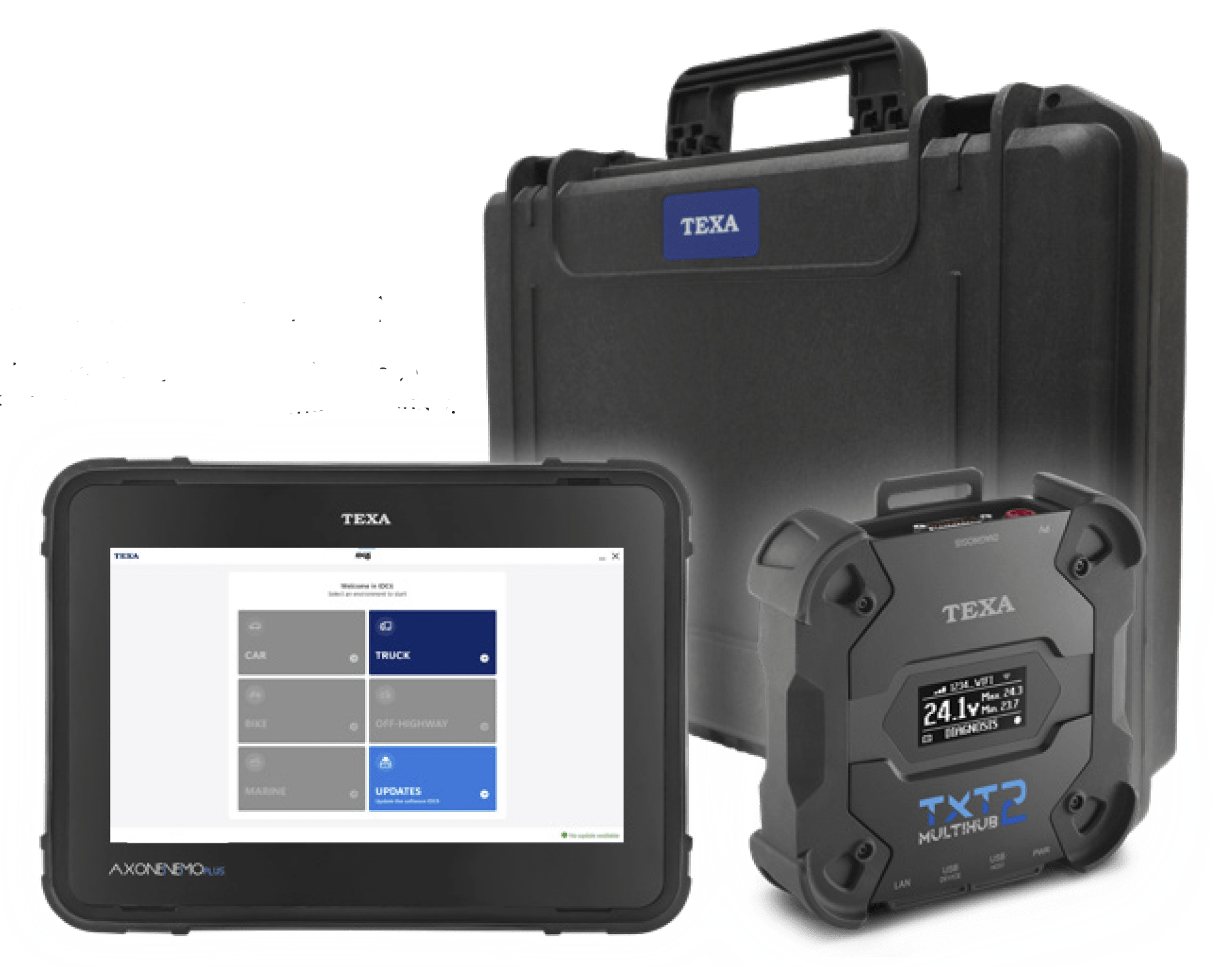TEXA PLHDT AXONE NEMO PLUS heavy-duty truck diagnostic tool with TXT MULTIHUB 2